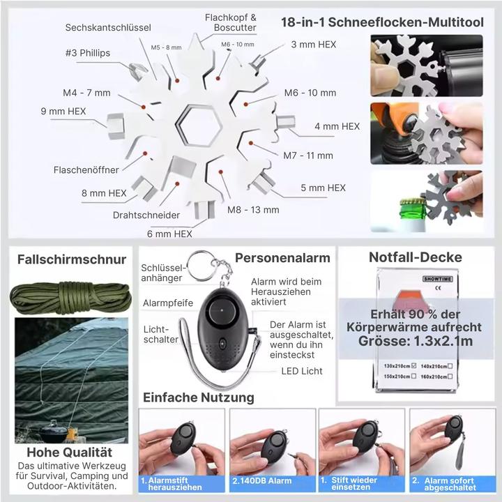 Immagine prodotto Hermex Scatola di sopravvivenza da esterno 16in1 (16 Funzioni)