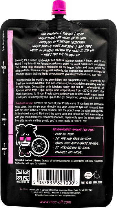 Actual product image Muc-Off No Puncture Hassle Kit 140ml