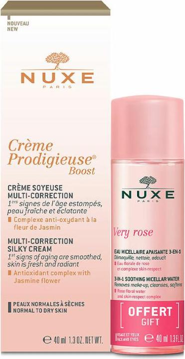 Nuxe prodigieuse boost creme 40ml + agua micelar 40ml