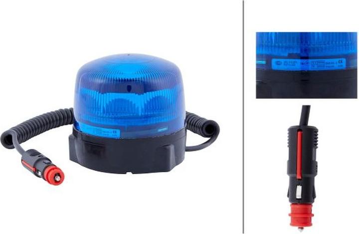 Actual product image Hella 2RL 010 979-121 Rota LED rotating beacon, magnetic attachment, 12/24V