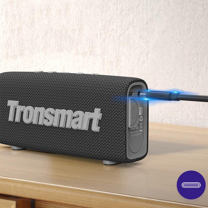 Immagine prodotto Tronsmart Trip Altoparlante Bluetooth 5.3 senza fili, impermeabile IPX7 10W nero (20 h, Batteria ricaricabile)