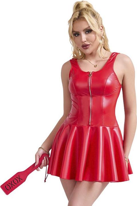 Actual product image Subblime - 957698 LEATHER DRESS WITH HEART ZIP, RED, L/XL (XL)