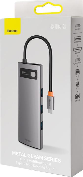 Image du produit Baseus Série Gelam en métal (USB-C, 8 Ports)