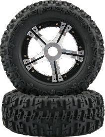 Actual product image Amewi 054025 Front wheel complete on aluminium rim. 2 pieces