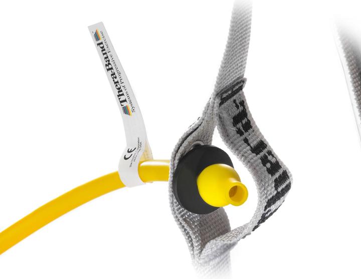 Produktbild TheraBand Bodytrainer Tubing mit Schaumstoff-Griffen (1.40 m, Extra Stark)