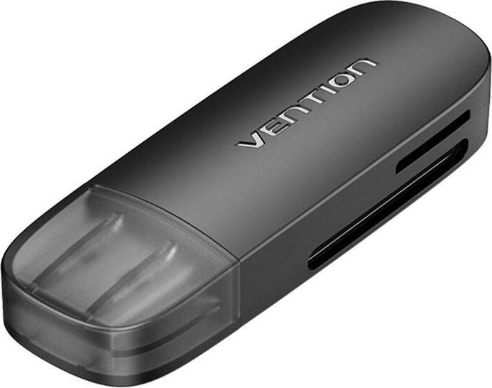 Produktbild Vention 2-in-1 USB 2.0 A (SD TF) Memory Card Reader CLEB0 (black) (USB 2.0)