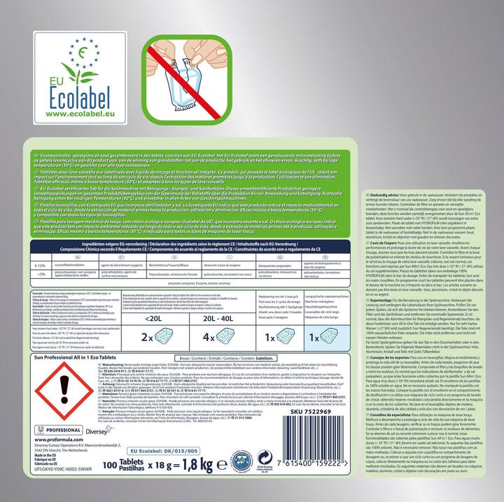 Produktbild Sun Prof.All in 1 Eco 100Stk (Tabs, 100 Waschgänge)