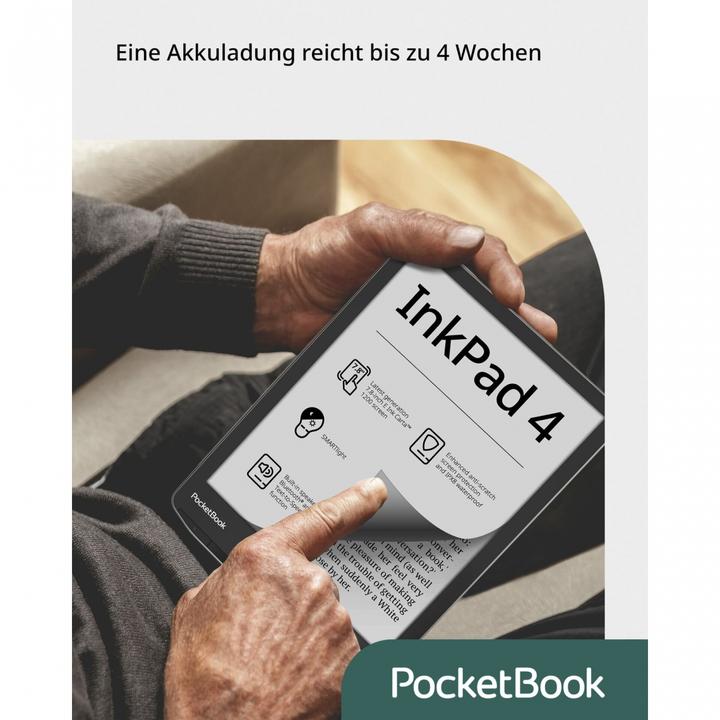 Actual product image PocketBook InkPad 4 (7.80", 32 GB, Stardust Silver)