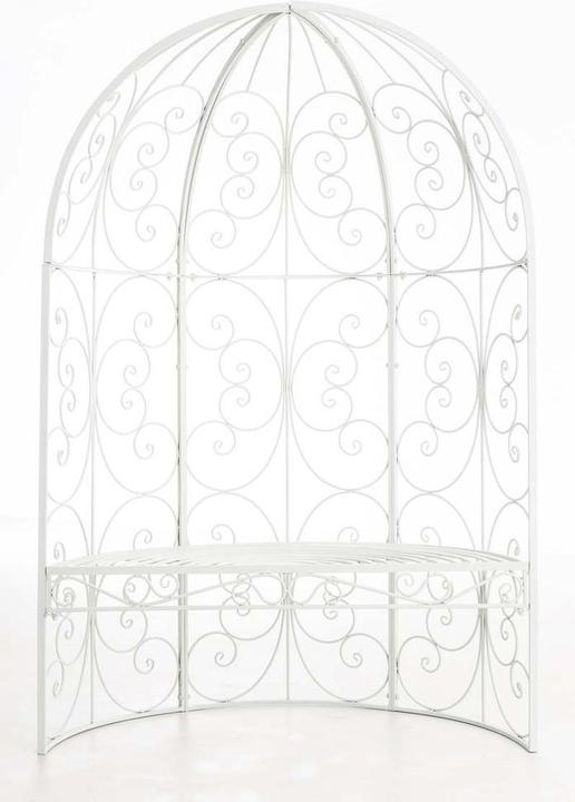 Image du produit Swisshandel24 Demi-pavillon Rosie avec banquette, blanc (58 cm, 120 cm)