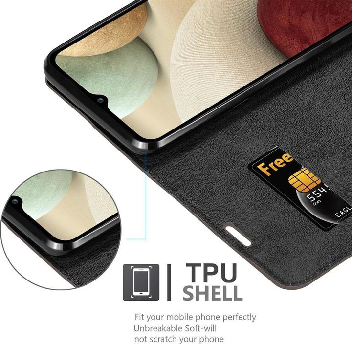 Productafbeelding Cadorabo Boek Onzichtbare Magneethoes (Samsung Galaxy A12, Samsung Galaxy M12)