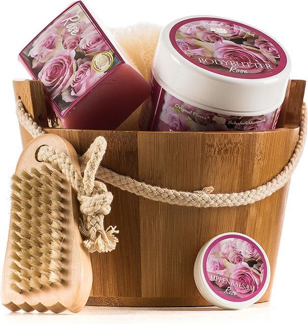 TOP Holzzuber Set Rose (Körperpflegeset)