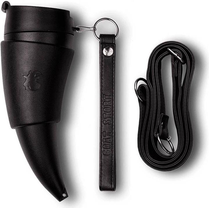 Image du produit Goat Story Tasse de chèvre Grande en cuir noir (0.47 l)