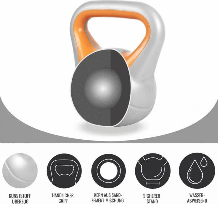 Image du produit Gorilla Sports Stylish Kettlebellset (1 x 6 kg, 1 x 8 kg)