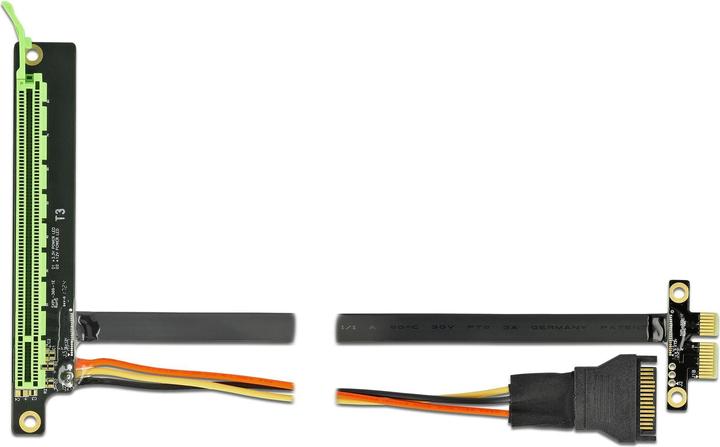 Produktbild Delock PCI-E Riser Karte x1 zu x16 flexibel, gewinkelt, 80 cm, SATA