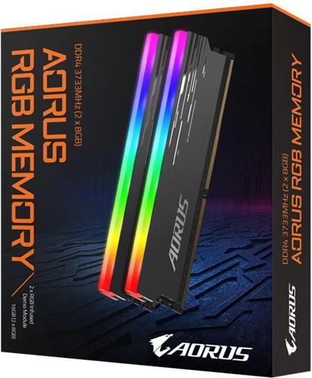 Image du produit Gigabyte Kit DDR4 PC 3733 CL18 AORUS RGB (2 x 8GB, 3733 MHz, RAM DDR4, DIMM)