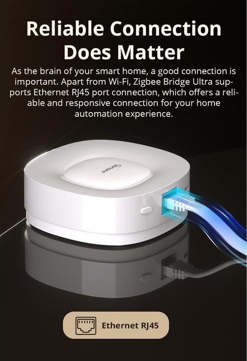 Produktbild Sonoff Bramka Matter ZigBee Bridge Ultra ZBBridge-U (RJ45 LAN, 1.5 GHz, 1 GB RAM, 8 GB)