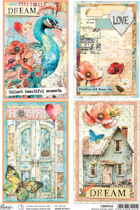 Immagine prodotto Ciao Bella Motiv-Strohseide "Majestic Dreams Cards", DIN A4