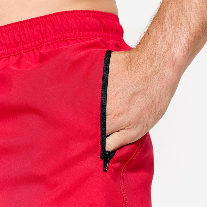 Actual product image Domyos Shorts Herren atmungsaktiv Reissverschlusstaschen - rot (S)