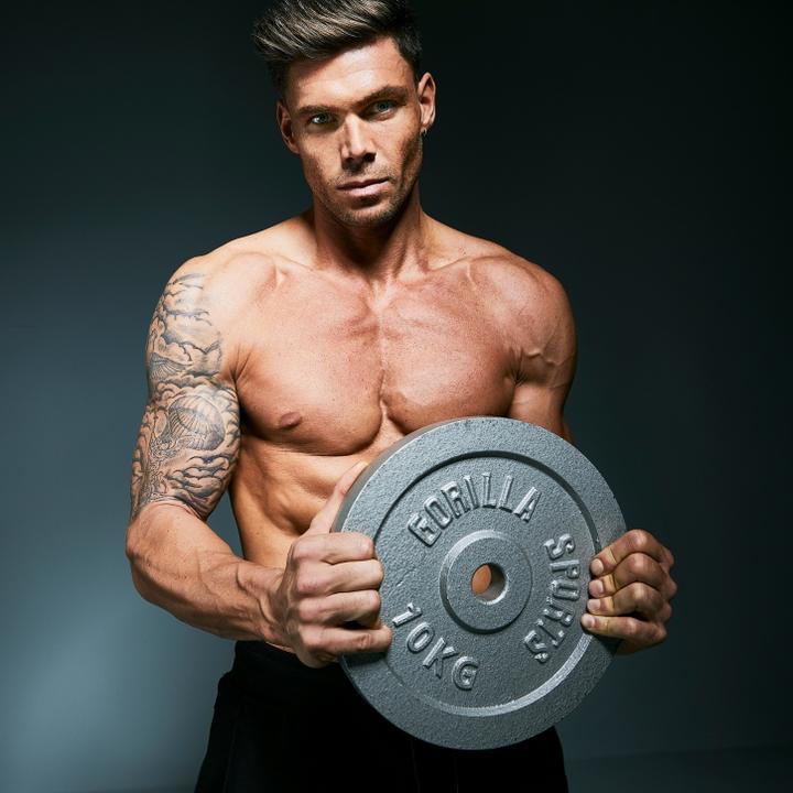 Actual product image Gorilla Sports Weight plate set (4 x 2.5 kg, 4 x 5 kg)