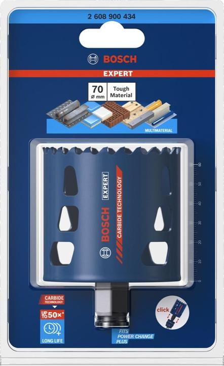 Produktbild Bosch Professional Zubehör EXPERT Tough Material Lochsäge, 70 x 60 mm (70 Millimeter)