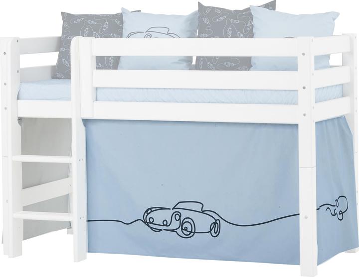 Actual product image Hoppekids CARS curtain for half-high cribs (lying surface 70x160 cm) in DREAM BLUE