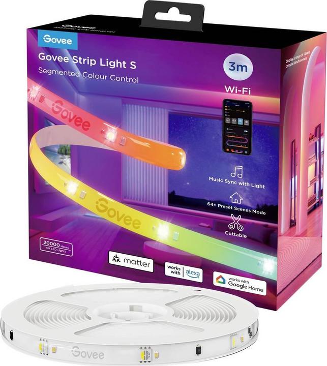 Actual product image Govee LED Strip Lights (RGBIC, 300 cm, Indoor)