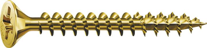 Immagine prodotto Spax Vite R 88094 Testa svasata con punta/inclinazione a croce -PZ 2,5 x 25/22-Z Acciaio zincato giallo (1000 Viti per pezzo)