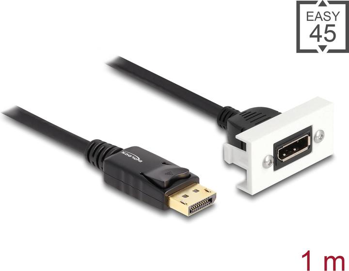Delock Easy 45 DP 8K 30 Hz Modul mit Kabelpeitsche (0.03 m, DisplayPort)