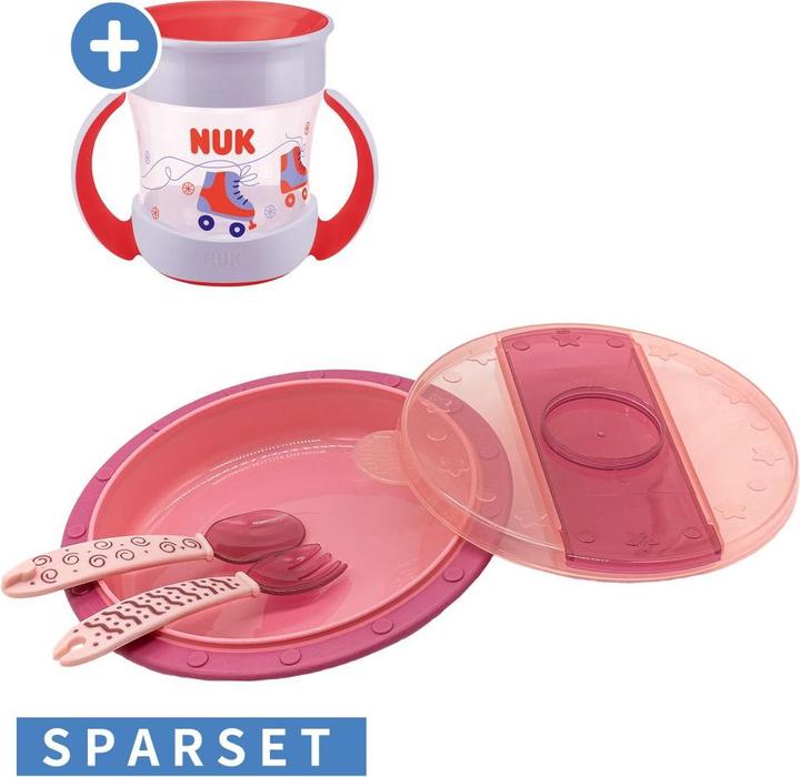 Actual product image NUK Children's crockery sets 4-piece set for on the go incl. baby plate with cutlery