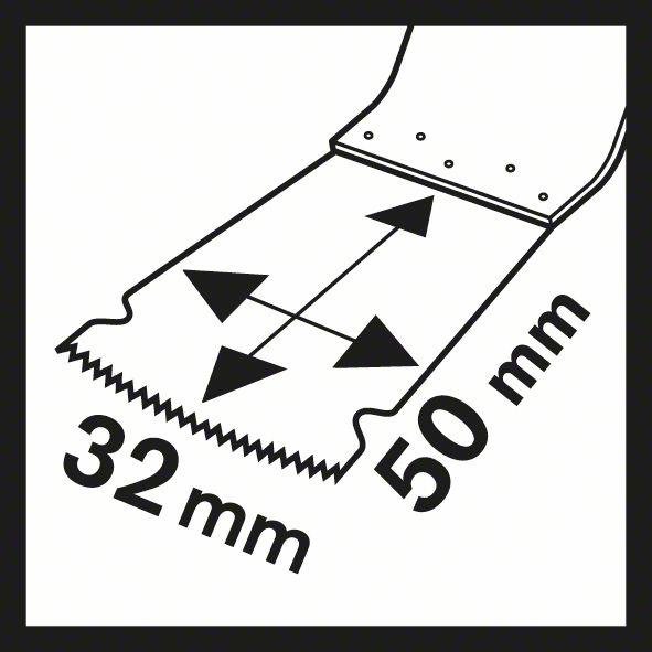 Produktbild Bosch Professional Zubehör BIM Tauchsägeblatt AIZ 32 APB, Wood and Metal, 50 x 32 mm, 5er-Pack