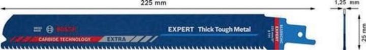 Bosch Professional Zubehör Expert 'Thick Tough Metal' S 1155 CHC reciprocating saw blade, 10 pieces