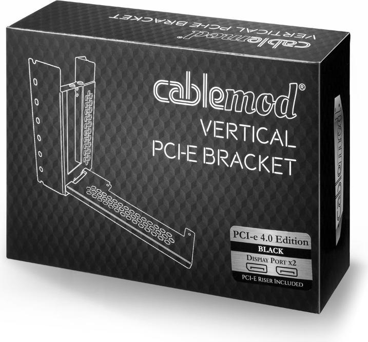 Actual product image CableMod Vertical PCI-e Bracket PCI-e 4.0 Edition, 2x DisplayPort