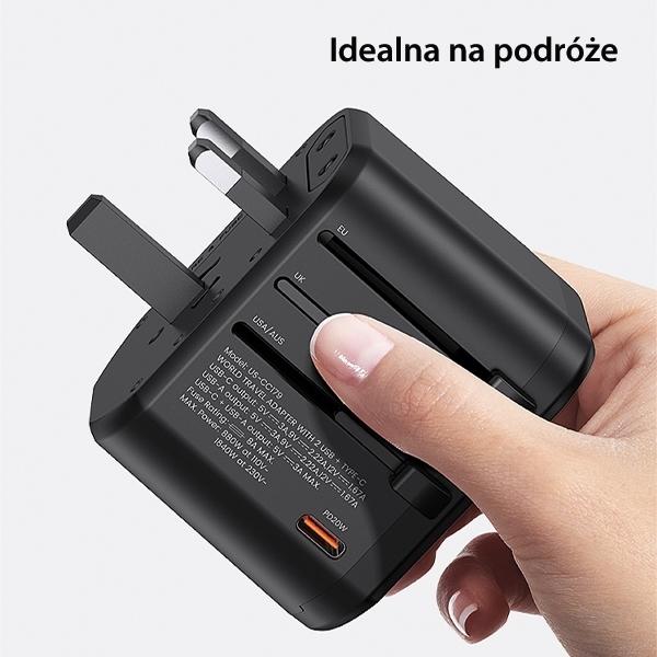 Produktbild Usams T59 Reiseladegerät mit 20W Dual USB-A + Type-C