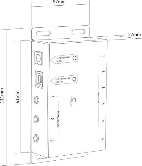 Image du produit Multibrackets Extension infrarouge universelle pour jusqu'à 8 appareils (Télécommande)