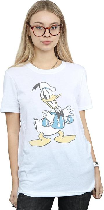 Actual product image Disney Womens/Ladies Donald Duck Posing Cotton Boyfriend T-Shirt (L)