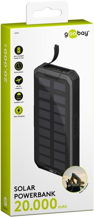 Actual product image Goobay QC/PD Solar (20000 mAh, 18 W, 74 Wh)