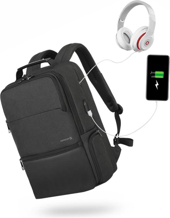 Swissten Backpack 15.6 "black