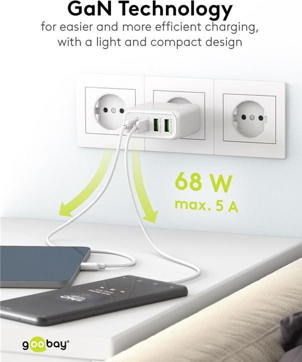 Actual product image Goobay Multiport quick charger (68 W)