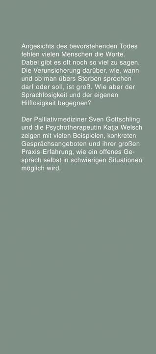 Actual product image Talk about dying (German, Sven Gottschling, 2019)