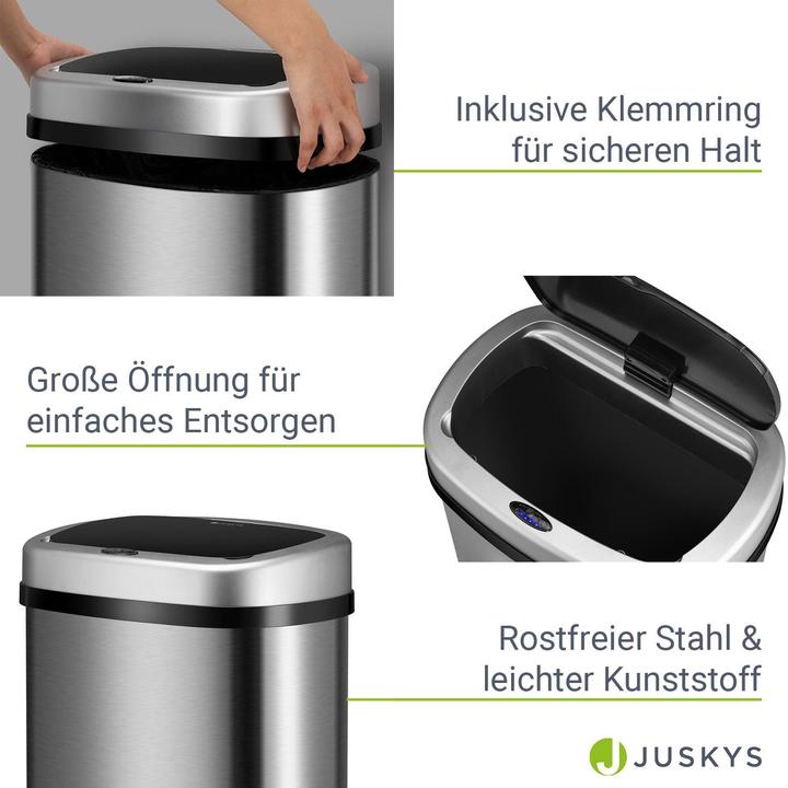Image du produit Juskys Poubelle automatique avec capteur (60 l)