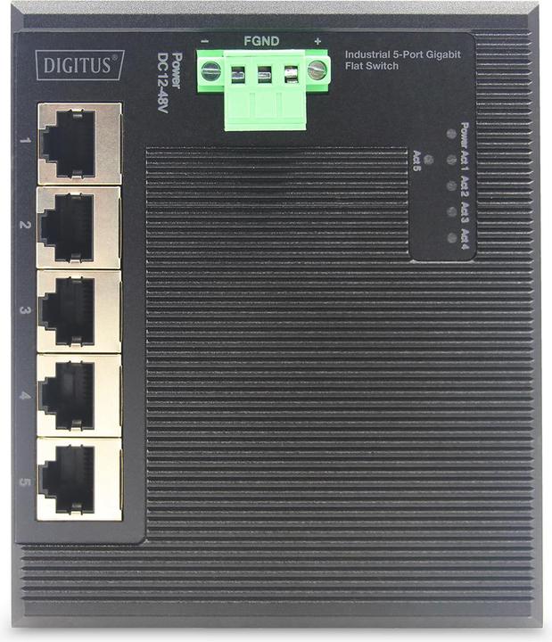 Actual product image Digitus Industrial Gigabit Flat Switch, 5-port (5 Ports)