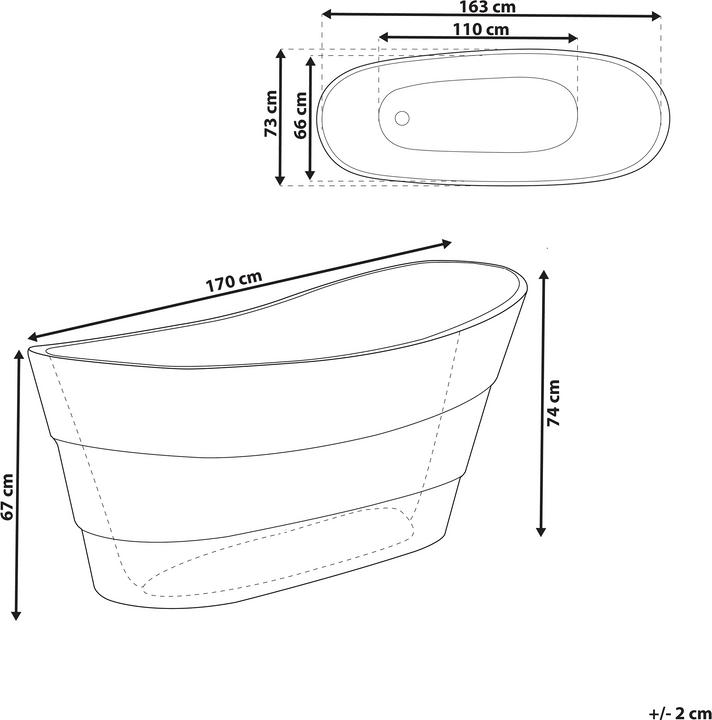 Produktbild Beliani Buenavista (210 l, 170 cm, 73 cm)