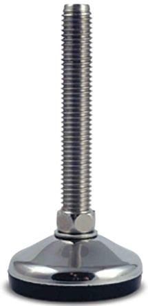 Rs Pro Adjustable foot M12 up to 400kg x 100mm, tiltable up to 10° / stainless steel x 129mm