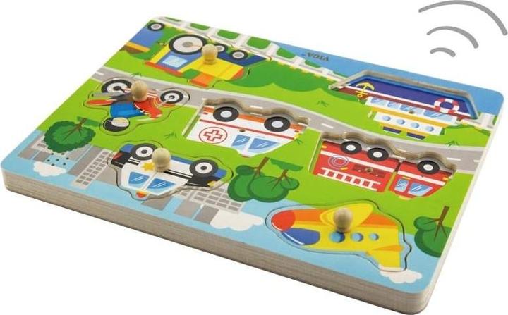 Image du produit Viga Toys SP VIG véhicules à puzzle en bois (7 pièces)