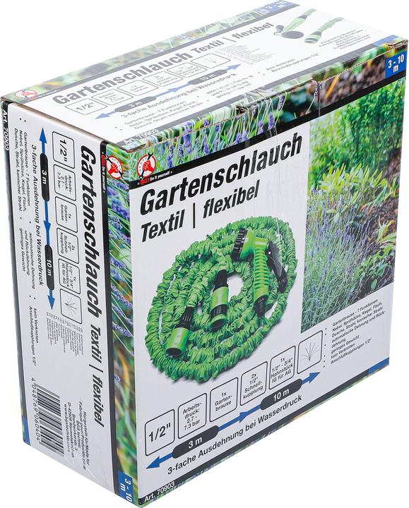 Image du produit BGS Tuyau d’arrosage textile flexible 3 - 10 m (10 m, 9.50 mm)