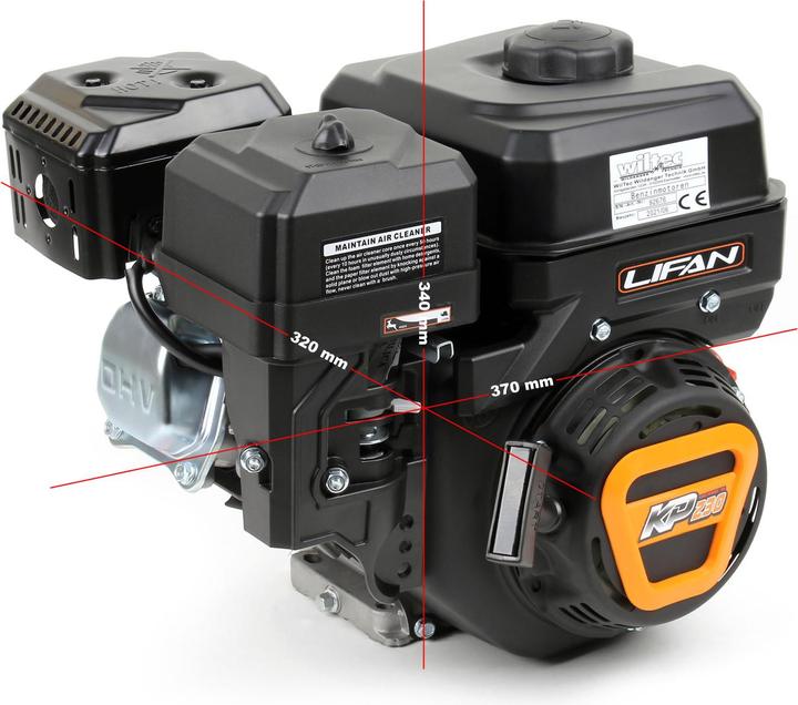 Immagine prodotto Wiltec LIFAN KP230 Motore a benzina a 4 tempi da 20 mm a cilindro singolo 6,5HP OHV a benzina con