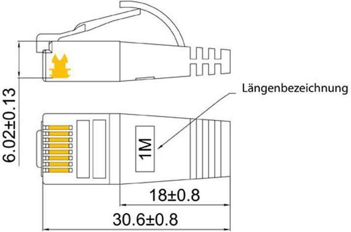 Actual product image Wirewin Network cable (STP, CAT6, 0.10 m)