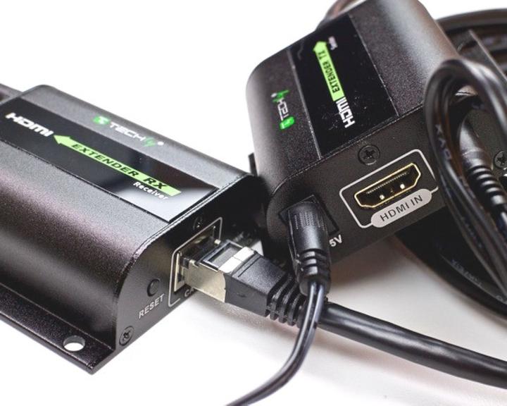 Image du produit Techly Extender HDMI via câble Cat RJ45 (0.07 m, HDMI)