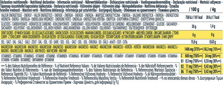 Nutritional values and ingredients Aptonia elec tab v2 x20 326861 (Lemon, 1 pcs., 80 g)