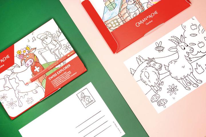 Image du produit Caran d'Ache Swiss Explorer Karten zum Ausmalen (A6, Couverture souple)